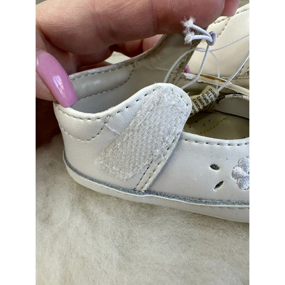 Red Goose Walker Shoes Baby Girl White Infant Layette Sneakers Collectors 3-6 Mo